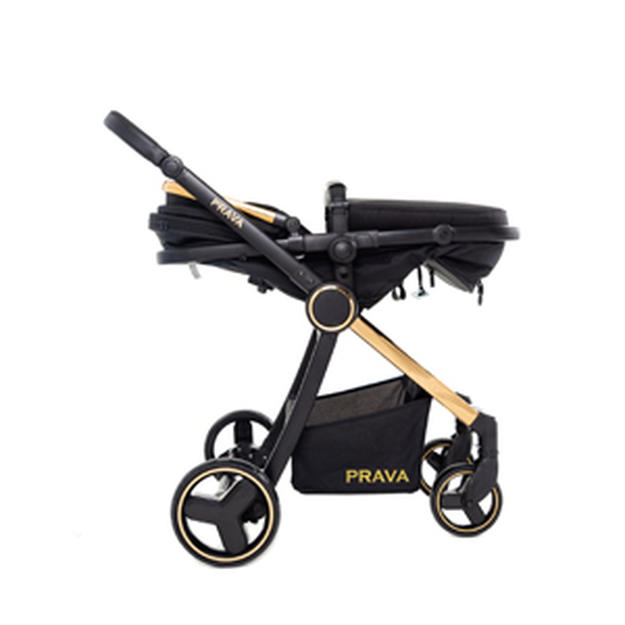 PRAVA P14 Travel Sistem Gold Chrome Siyah Bebek Arabası